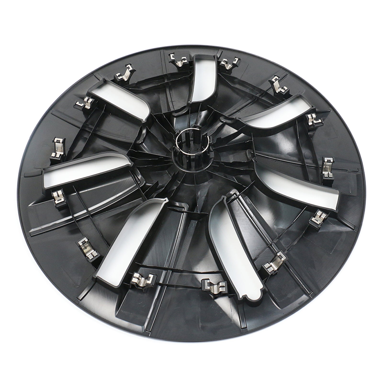 Brand New 2019-2022 Tesla Model Y Wheel Hub Caps Wheel Covers 19" With White Printed Tesla Logo