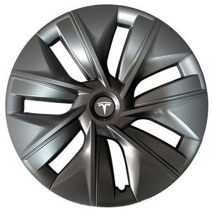 Brand New 2019-2022 Tesla Model Y Wheel Hub Caps Wheel Covers 19" With White Printed Tesla Logo