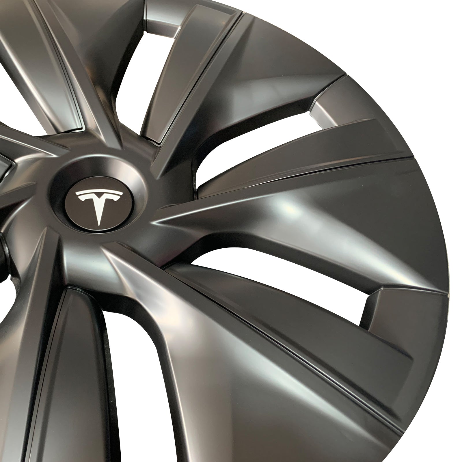 Brand New 2019-2022 Tesla Model Y Wheel Hub Caps Wheel Covers 19" With White Printed Tesla Logo