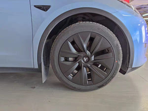 Brand New 2019-2022 Tesla Model Y Wheel Hub Caps Wheel Covers 19" With White Printed Tesla Logo