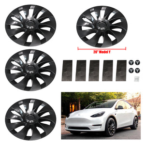 Brand New 4PCS TESLA Model Y 20" Aero Hubcaps Wheel Cap Rim Wheel Cover With Logo