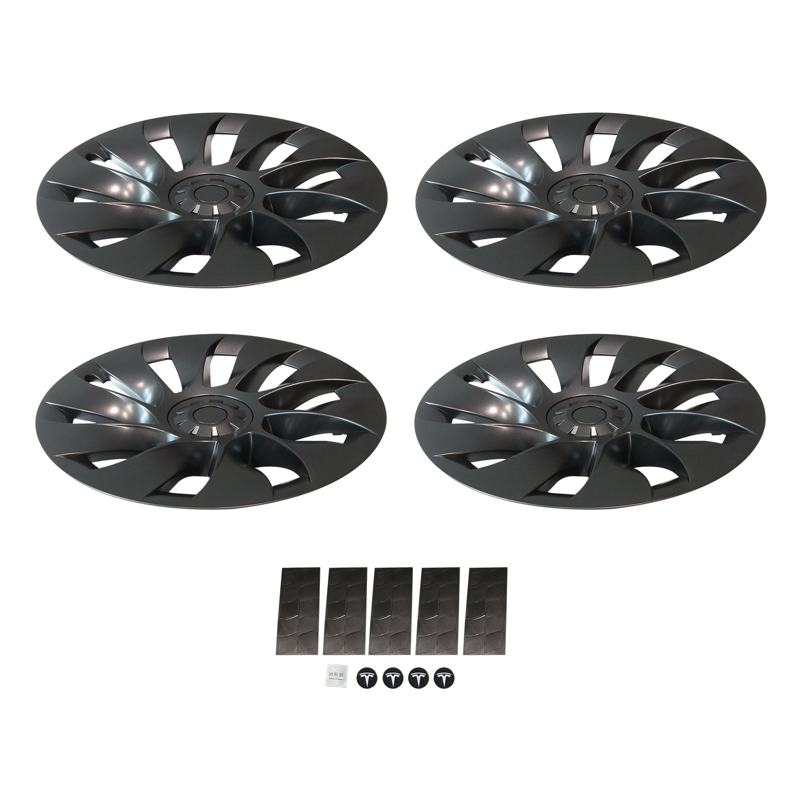 Tesla Model Y noir Aero hubcaps hubcaps set - Mise à niveau