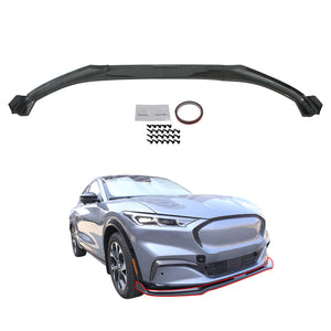 Brand New Front Bumper Lip Spoiler Carbon Fiber Look For 2021-2022 Ford Mustang Mach-E