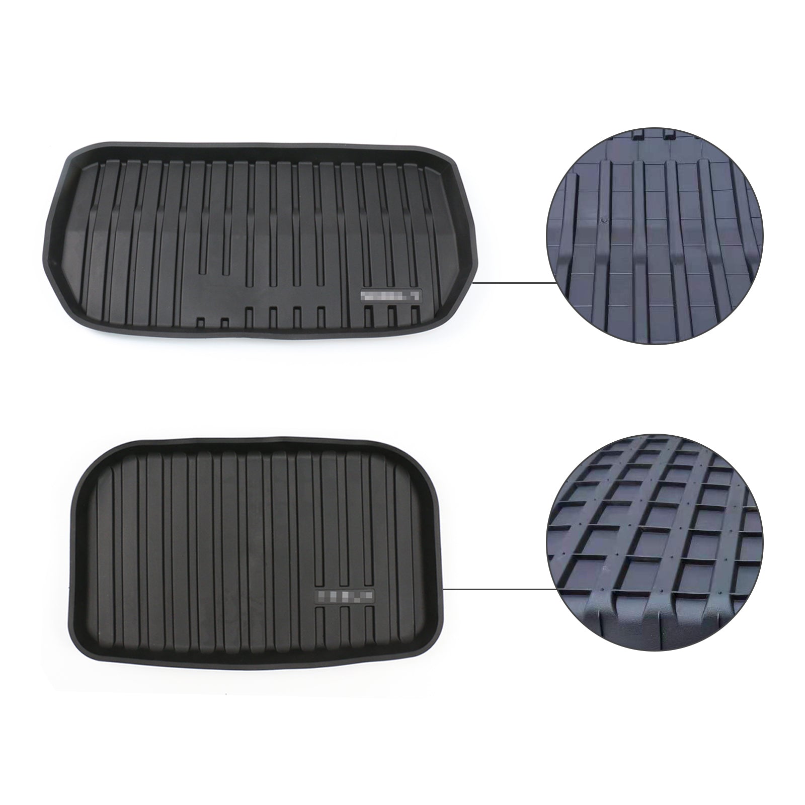 Brand New Moulding Front Rear Trunk All Weather Cargo Liner Full Mat Without Logo For 2019-2022 Model Y