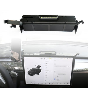 Brand New 2019-2023 Model Y/2017-2022 Model 3 Screen Mount Storage Box With 2x Phone Holders (LH+RH)