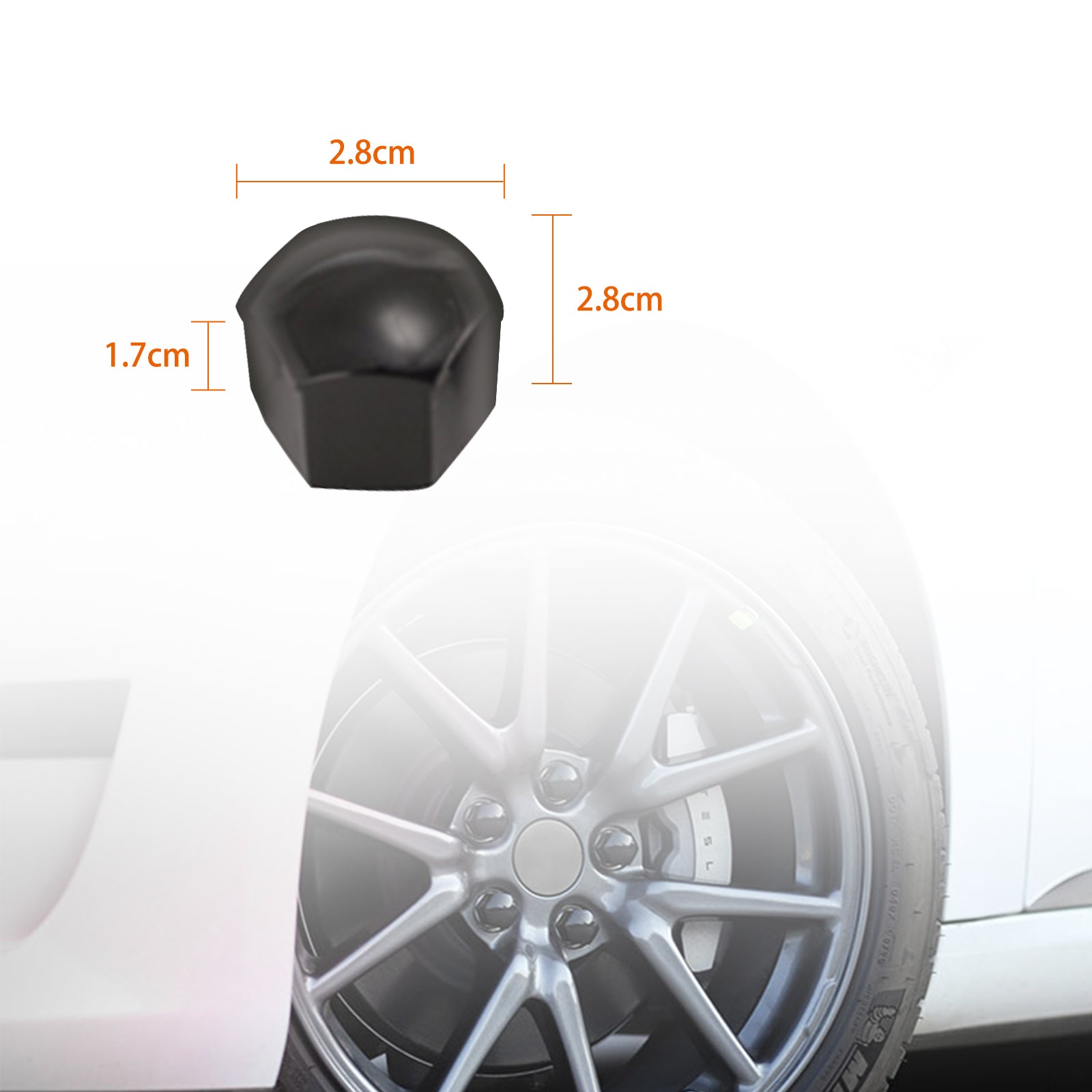 Brand New 2019-2023 Model Y/2017-2022 Model 3 Glossy/Matte Black Wheel Hub Lug Nut Covers