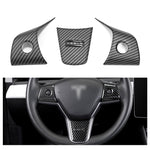 Load image into Gallery viewer, Brand New Model Y Steering Wheel Wrap Protection Carbon Fiber Look
